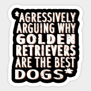 Golden Retriever dogs love mistress masters Sticker